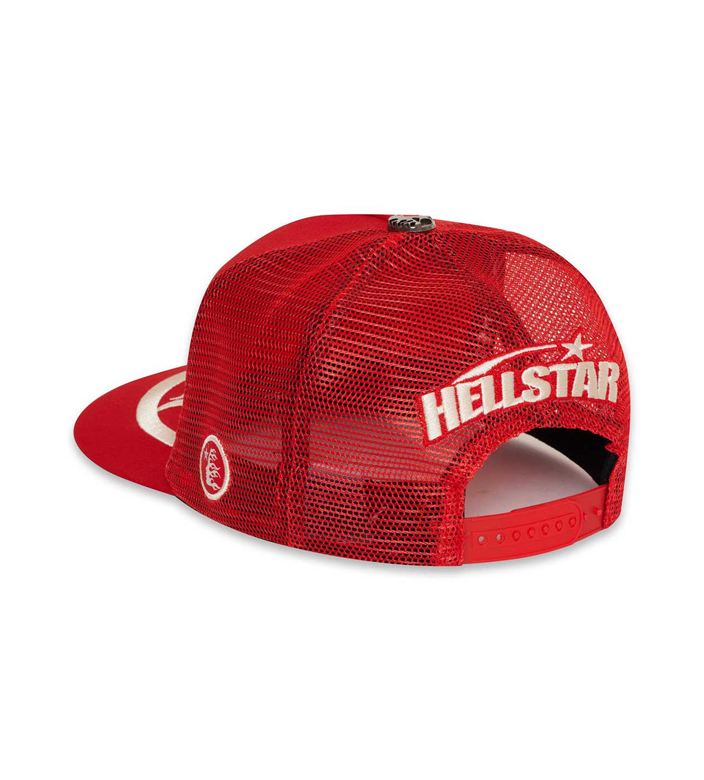 Hellstar Big Logo Trucker Hat Red (Snapback)