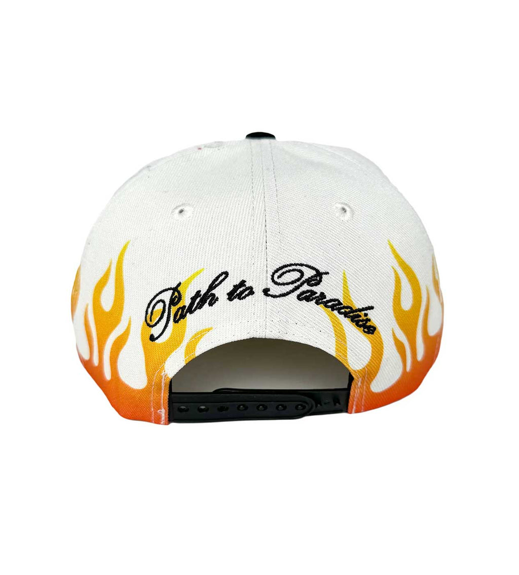Hellstar Flame Vintage Snapback Cream/Navy